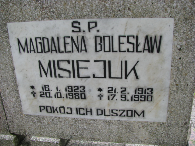 Bolesław Misiejuk 1913 Białogard - Grobonet - Wyszukiwarka osób pochowanych