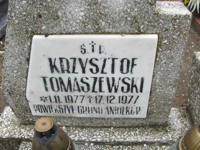Krzysztof Tomaszewski 1977 Białogard - Grobonet - Wyszukiwarka osób pochowanych