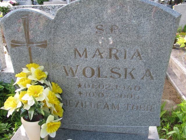 Maria Wolska 1940 Białogard - Grobonet - Wyszukiwarka osób pochowanych