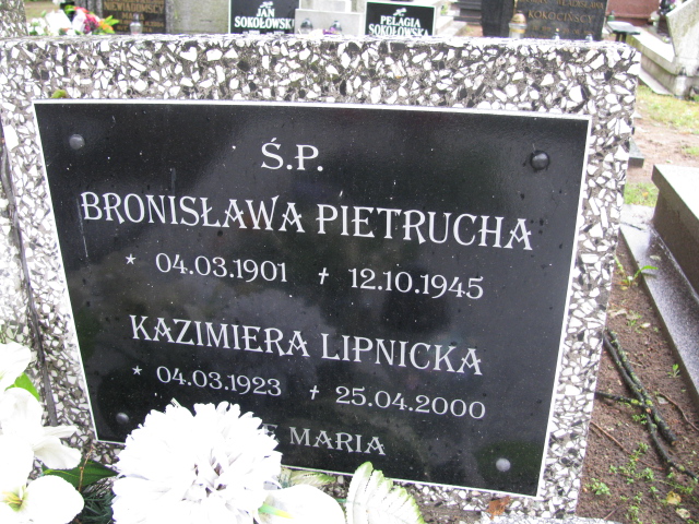 Bronisława Pietrucha 1901 Białogard - Grobonet - Wyszukiwarka osób pochowanych