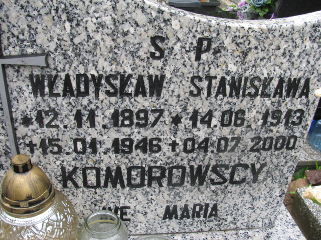 Władysław Komorowski 1897 Białogard - Grobonet - Wyszukiwarka osób pochowanych