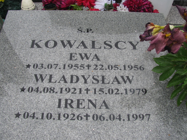 Irena Kowalska 1926 Białogard - Grobonet - Wyszukiwarka osób pochowanych