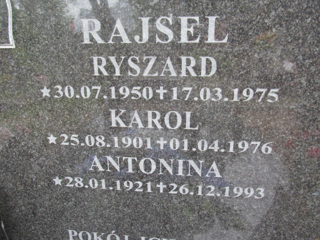 Karol Rajsel 1907 Białogard - Grobonet - Wyszukiwarka osób pochowanych