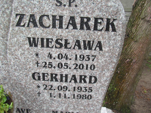 Wiesława Helena Zacharek 1937 Białogard - Grobonet - Wyszukiwarka osób pochowanych