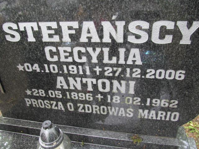 Antoni Stefański 1896 Białogard - Grobonet - Wyszukiwarka osób pochowanych