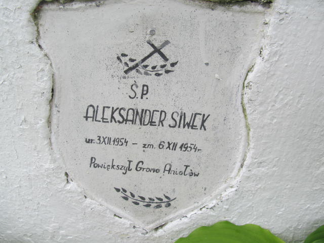 Aleksander Siwek 1954 Białogard - Grobonet - Wyszukiwarka osób pochowanych