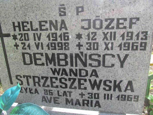 Grób Helena Dembińska