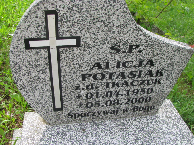 Alicja Potasiak 1950 Białogard - Grobonet - Wyszukiwarka osób pochowanych