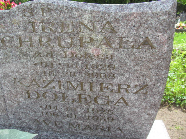 Irena Chrupała 1929 Białogard - Grobonet - Wyszukiwarka osób pochowanych