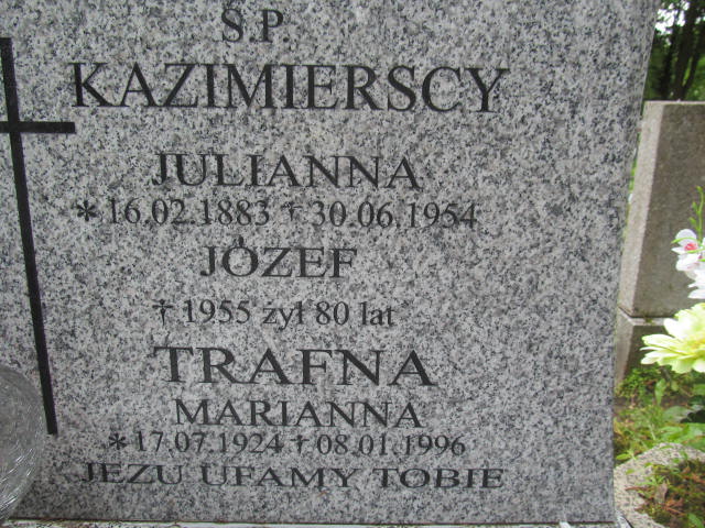 Julianna Kazimierska 1883 Białogard - Grobonet - Wyszukiwarka osób pochowanych