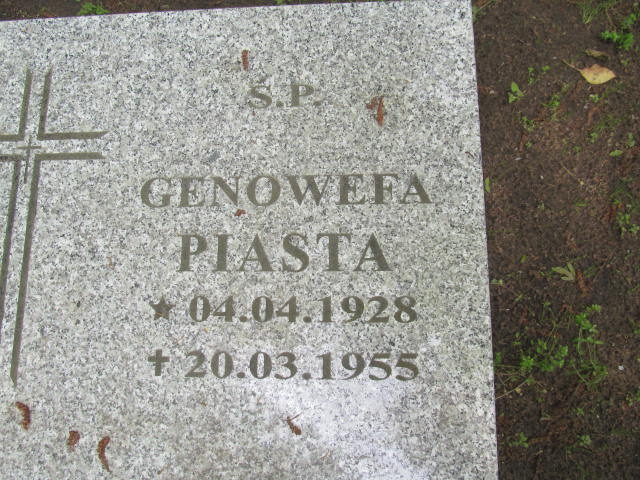 Genowefa Piasta 1928 Białogard - Grobonet - Wyszukiwarka osób pochowanych