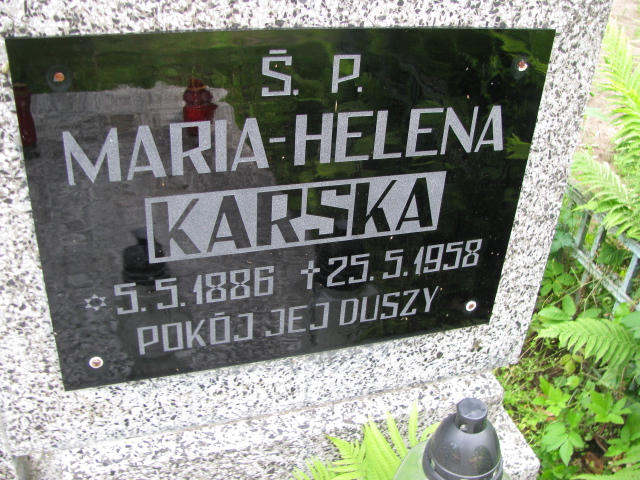 Maria Helena Karska 1886 Białogard - Grobonet - Wyszukiwarka osób pochowanych