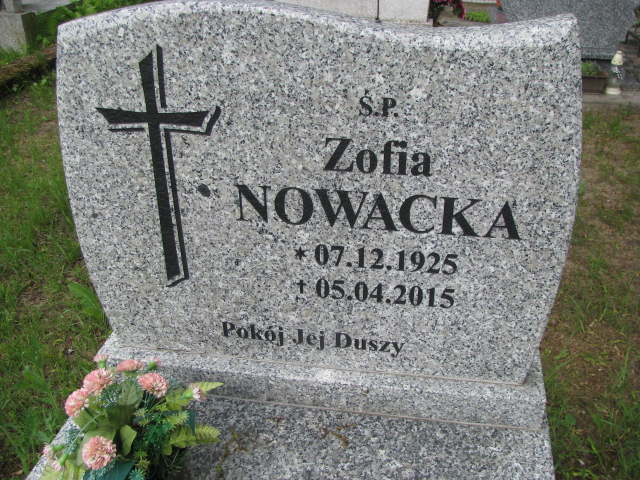 Zofia Nowacka 1925 Białogard - Grobonet - Wyszukiwarka osób pochowanych