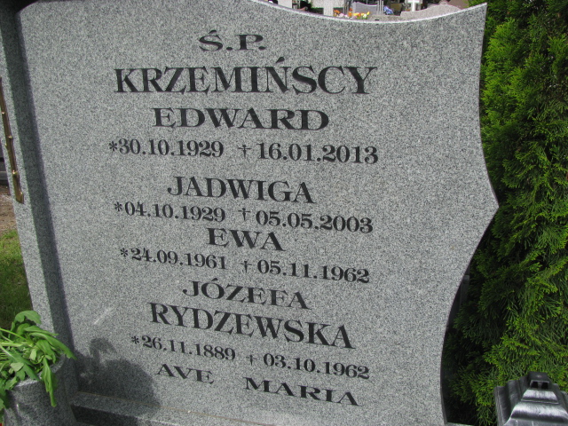 Ewa Krzemińska 1961 Białogard - Grobonet - Wyszukiwarka osób pochowanych