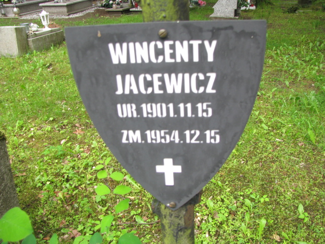 Wincenty Jacewicz 1901 Białogard - Grobonet - Wyszukiwarka osób pochowanych