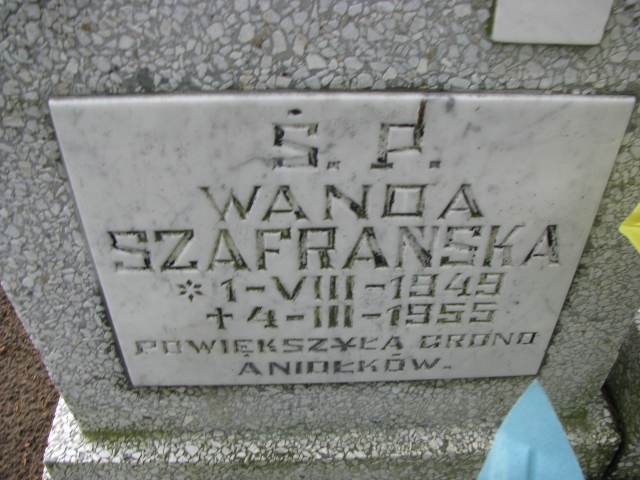 Wanda Szafrańska 1949 Białogard - Grobonet - Wyszukiwarka osób pochowanych