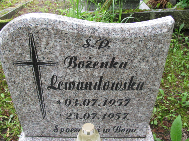 Bożena Lewandowska 1957 Białogard - Grobonet - Wyszukiwarka osób pochowanych
