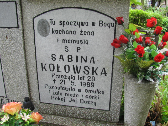 Sabina Kołowska 1940 Białogard - Grobonet - Wyszukiwarka osób pochowanych
