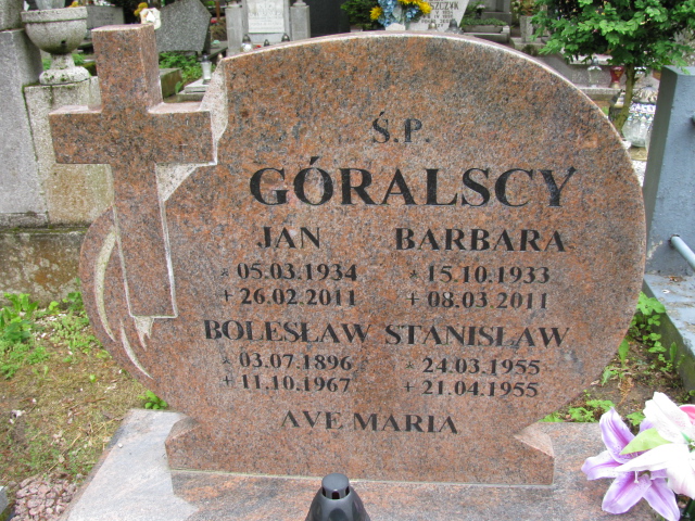 Stanisław Góralski 1955 Białogard - Grobonet - Wyszukiwarka osób pochowanych