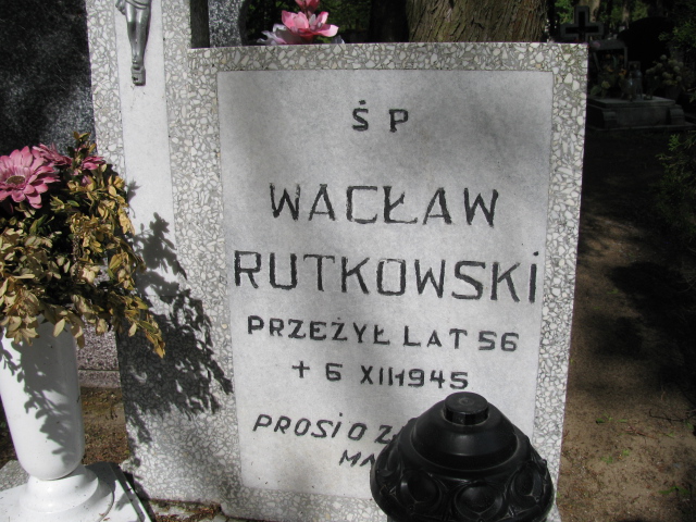Wacław Rutkowski 1889 Białogard - Grobonet - Wyszukiwarka osób pochowanych