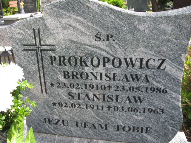 Stanisław Prokopowicz 1911 Białogard - Grobonet - Wyszukiwarka osób pochowanych