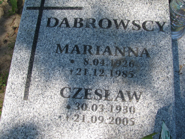 Czesław Dąbrowski 1930 Białogard - Grobonet - Wyszukiwarka osób pochowanych