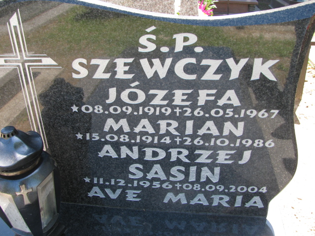 Józefa Szewczyk 1919 Białogard - Grobonet - Wyszukiwarka osób pochowanych