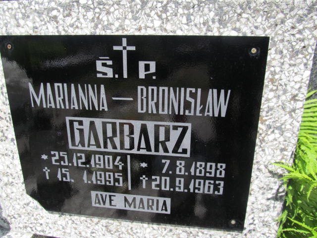 Marianna Garbarz 1904 Białogard - Grobonet - Wyszukiwarka osób pochowanych