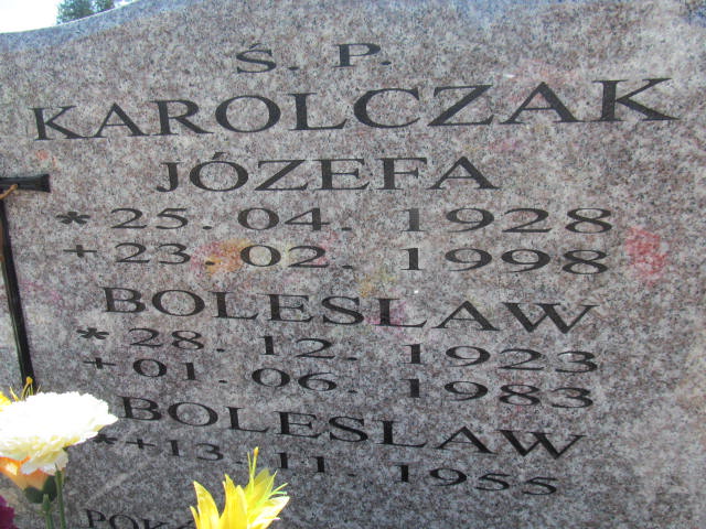 Bolesław Karolczak 1955 Białogard - Grobonet - Wyszukiwarka osób pochowanych