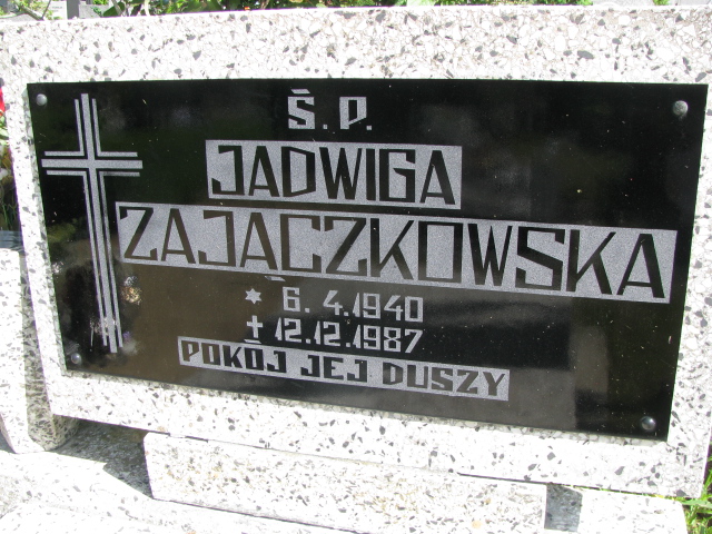 Jadwiga Zajączkowska 1940 Białogard - Grobonet - Wyszukiwarka osób pochowanych