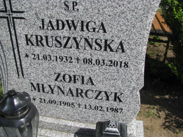 Zofia Młynarczyk 1905 Białogard - Grobonet - Wyszukiwarka osób pochowanych