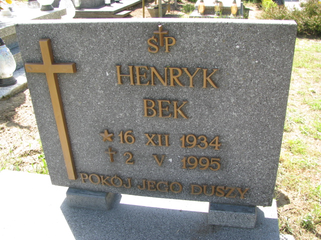 Henryk Bek 1934 Białogard - Grobonet - Wyszukiwarka osób pochowanych