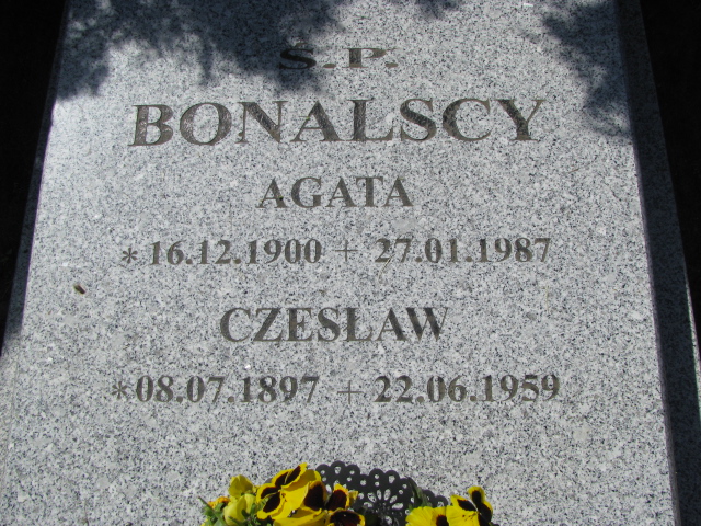 Agata Bonalska 1900 Białogard - Grobonet - Wyszukiwarka osób pochowanych