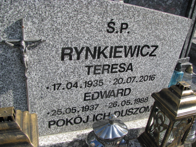 Teresa Rynkiewicz 1935 Białogard - Grobonet - Wyszukiwarka osób pochowanych