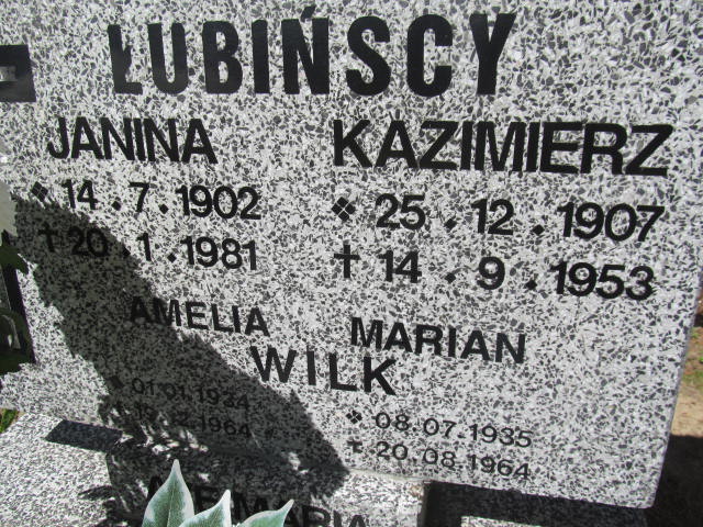 Kazimierz Łubiński 1907 Białogard - Grobonet - Wyszukiwarka osób pochowanych