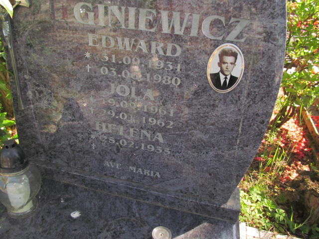 Jolanta Giniewicz 1961 Białogard - Grobonet - Wyszukiwarka osób pochowanych