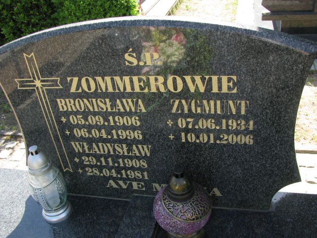 Bronisława Zommer 1906 Białogard - Grobonet - Wyszukiwarka osób pochowanych