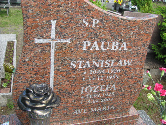 Józefa Pauba 1925 Białogard - Grobonet - Wyszukiwarka osób pochowanych