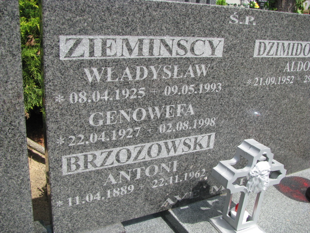  Dzimidowicz 1952 Białogard - Grobonet - Wyszukiwarka osób pochowanych