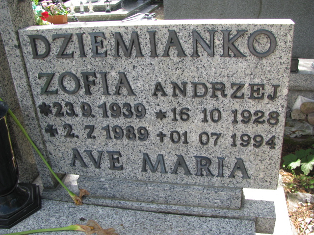 Andrzej Dziemianko 1928 Białogard - Grobonet - Wyszukiwarka osób pochowanych