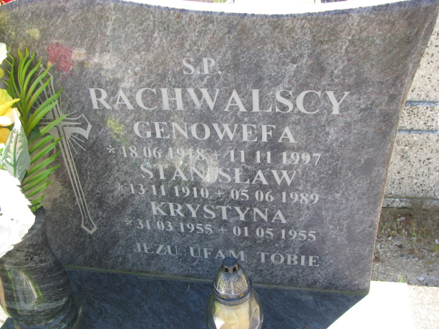 Krystyna Rachwalska 1955 Białogard - Grobonet - Wyszukiwarka osób pochowanych