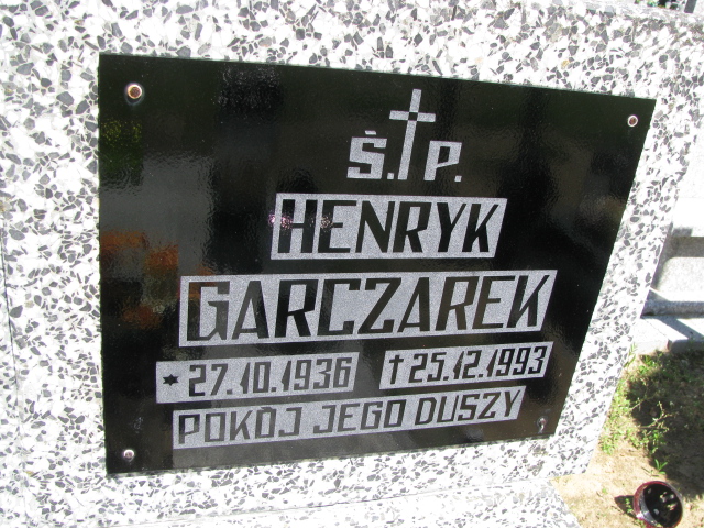 Henryk Garczarek 1936 Białogard - Grobonet - Wyszukiwarka osób pochowanych