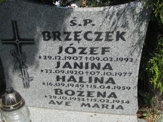 Janina Leokadia Brzęczek 1922 Białogard - Grobonet - Wyszukiwarka osób pochowanych