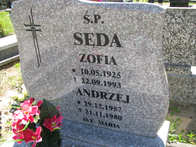 Zofia Sęda 1925 Białogard - Grobonet - Wyszukiwarka osób pochowanych