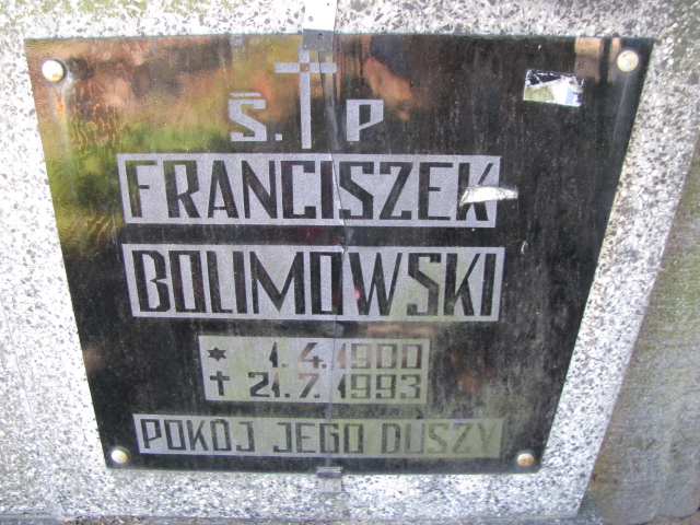 Franciszek Bolimowski 1900 Białogard - Grobonet - Wyszukiwarka osób pochowanych