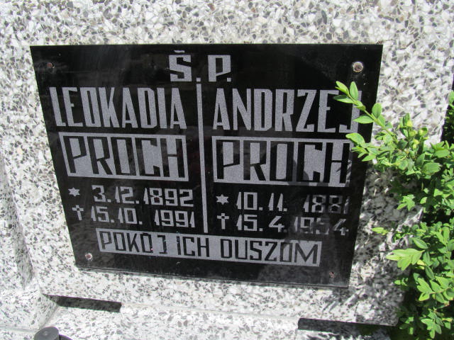 Andrzej Proch 1881 Białogard - Grobonet - Wyszukiwarka osób pochowanych