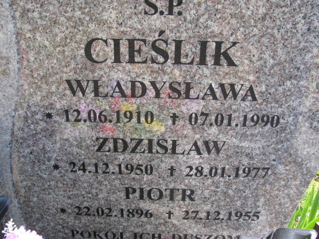Piotr Cieślik 1896 Białogard - Grobonet - Wyszukiwarka osób pochowanych
