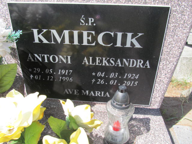 Aleksandra Kmiecik 1924 Białogard - Grobonet - Wyszukiwarka osób pochowanych