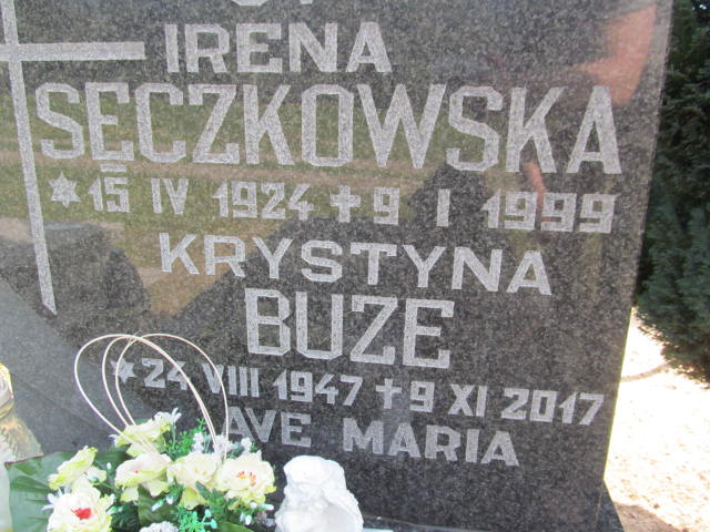 Krystyna Buze 1947 Białogard - Grobonet - Wyszukiwarka osób pochowanych