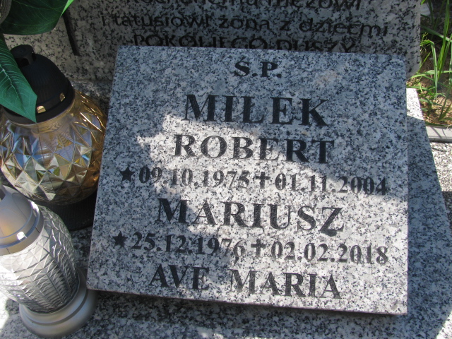 Mariusz Miłek 1976 Białogard - Grobonet - Wyszukiwarka osób pochowanych